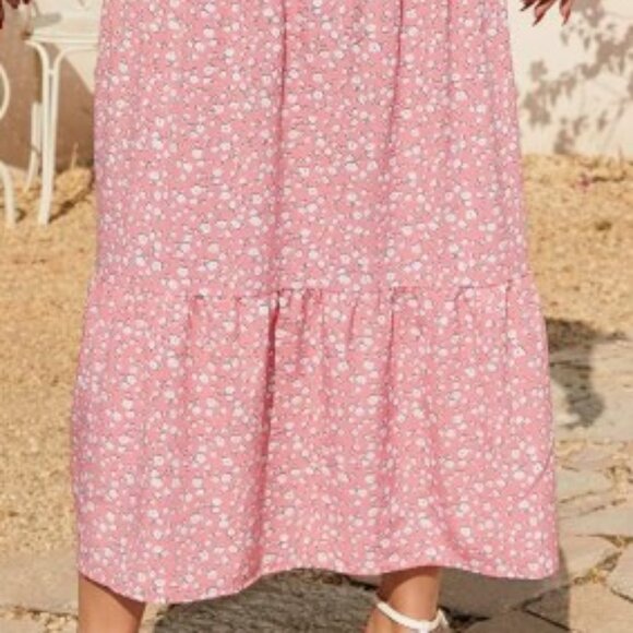 PLUS SIZE V NECK WRAP MAXI DRESS - Picture 3 of 4